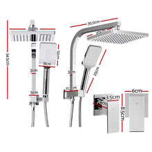 Load image into Gallery viewer, Cefito WELS 8'' Rain Shower Head Taps Square Handheld High Pressure Wall Chrome
