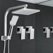 Load image into Gallery viewer, Cefito WELS 8'' Rain Shower Head Taps Square Handheld High Pressure Wall Chrome
