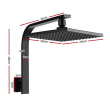 Load image into Gallery viewer, Cefito WElS 8'' Rain Shower Head Set Square High Pressure Wall Arm DIY Black

