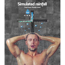 Load image into Gallery viewer, Cefito WElS 8'' Rain Shower Head Set Square High Pressure Wall Arm DIY Black
