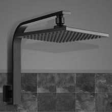 Load image into Gallery viewer, Cefito WElS 8'' Rain Shower Head Set Square High Pressure Wall Arm DIY Black
