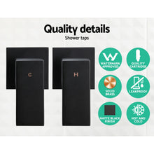 Load image into Gallery viewer, Cefito WElS 8'' Rain Shower Head Taps Square High Pressure Wall Arm DIY Black
