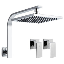 Load image into Gallery viewer, Cefito WElS 8'' Rain Shower Head Taps Square High Pressure Wall Arm DIY Chrome
