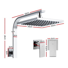 Load image into Gallery viewer, Cefito WElS 8'' Rain Shower Head Taps Square High Pressure Wall Arm DIY Chrome
