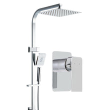 Load image into Gallery viewer, Cefito WELS 10'' Rain Shower Head Mixer Square Handheld High Pressure Wall Chrome
