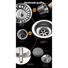 Load image into Gallery viewer, Cefito 53cm x 50cm Stainless Steel Kitchen Sink Under/Top/Flush Mount Silver
