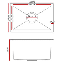 Load image into Gallery viewer, Cefito 30cm x 45cm Stainless Steel Kitchen Sink Under/Top/Flush Mount Black
