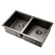 Load image into Gallery viewer, Cefito 77cm x 45cm Stainless Steel Kitchen Sink Under/Top/Flush Mount Black
