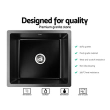 Load image into Gallery viewer, Cefito Stone Kitchen Sink 460X410MM Granite Under/Topmount Basin Bowl Laundry Black

