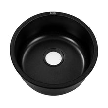 Load image into Gallery viewer, Cefito Stone Kitchen Sink Round 430MM Granite Under/Topmount Basin Bowl Laundry Black

