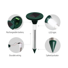 Load image into Gallery viewer, Gardeon 4X Solar LED Snake Repeller Pulse Plus Ultrasonic Pest Rodent Repellent
