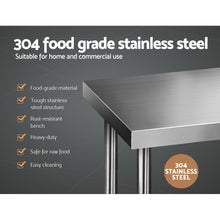 Load image into Gallery viewer, 1219 x 610mm Commercial Stainless Steel Kitchen Bench
