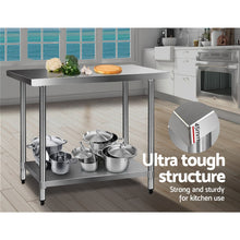 Load image into Gallery viewer, 610 x 1219mm Commercial Stainless Steel Kitchen Bench
