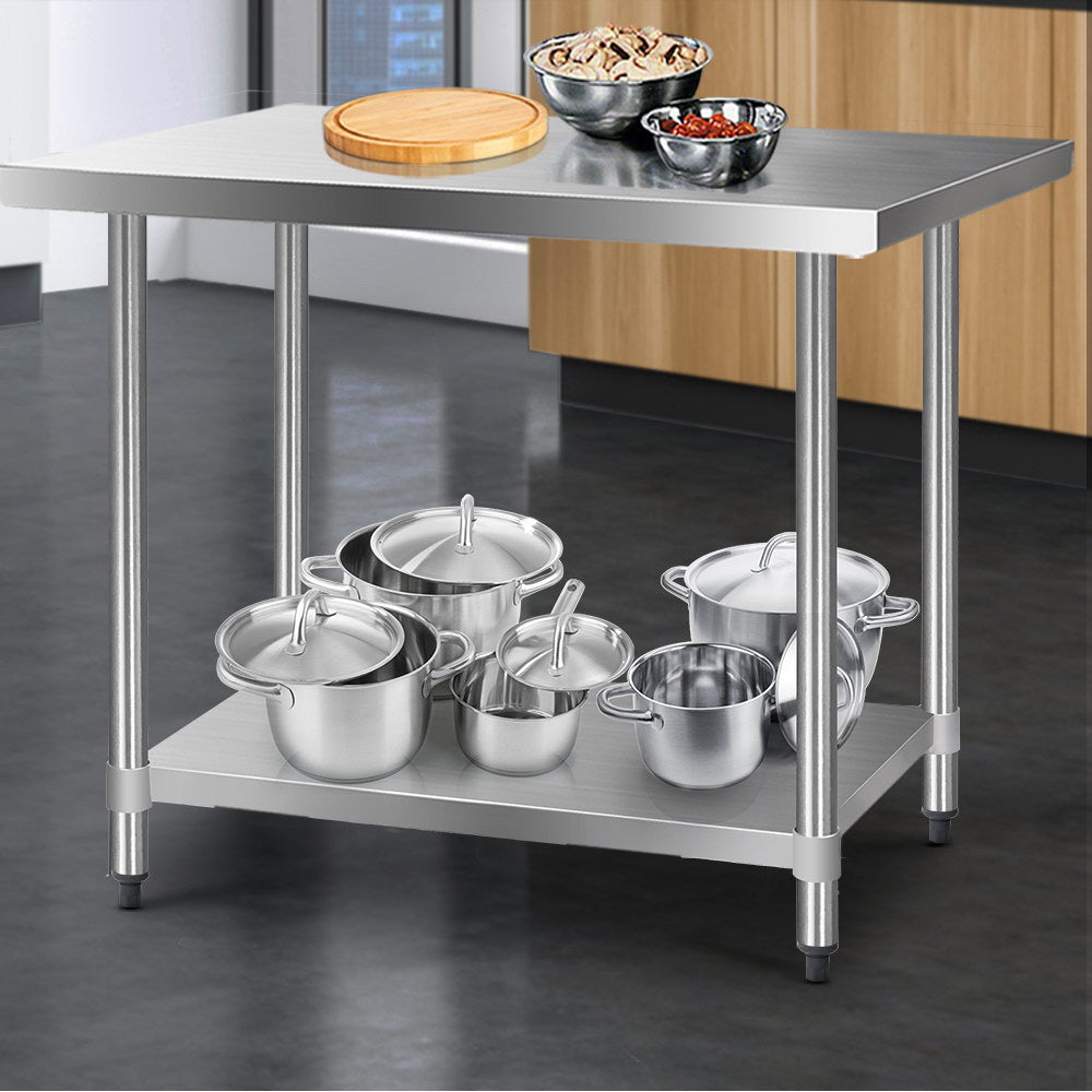 610 x 1219mm Commercial Stainless Steel Kitchen Bench