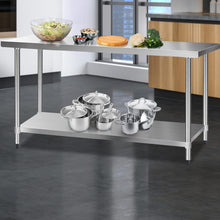 Load image into Gallery viewer, 610 x 1829mm Commercial Stainless Steel Kitchen Bench
