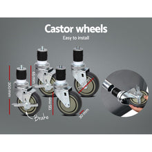 Load image into Gallery viewer, 762 x 762mm Commercial Stainless Steel Kitchen Bench with 4pcs Castor Wheels
