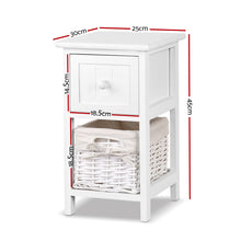 Load image into Gallery viewer, Rustic and Cottage Feel 2 PCS Bedside Table - White Wooden
