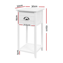 Load image into Gallery viewer, Artiss Bedside Table Nightstand Drawer Storage Cabinet Lamp Side Shelf White
