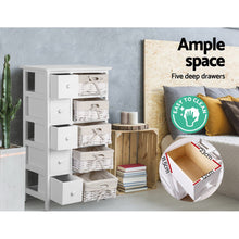 Load image into Gallery viewer, chic 5 Basket Storage Drawers - White
