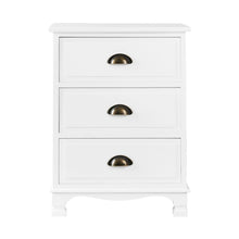Load image into Gallery viewer, Artiss Vintage Bedside Table Chest Storage Cabinet Nightstand White

