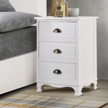 Load image into Gallery viewer, Artiss Vintage Bedside Table Chest Storage Cabinet Nightstand White
