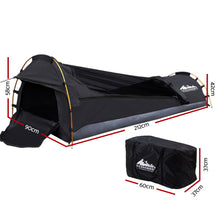 Load image into Gallery viewer, Weisshorn Single Biker Grey Ripstop Camping Swag with Mattress
