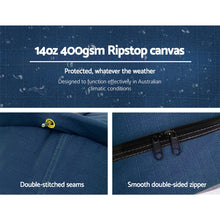 Load image into Gallery viewer, Weisshorn Double Swag Canvas Free Dark Blue Camping Swags with 7CM Mattress
