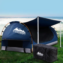 Load image into Gallery viewer, Weisshorn Double Swag Canvas Free Dark Blue Camping Swags with 7CM Mattress
