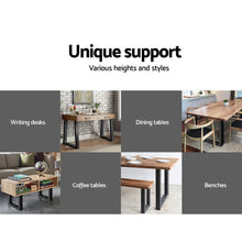 Load image into Gallery viewer, Artiss Metal Table Legs DIY X-shaped 71X60CM Set of 2
