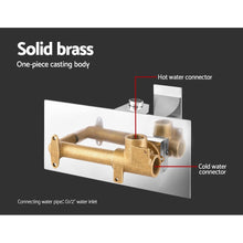 Load image into Gallery viewer, Bathroom Wall Mount Sink Brass Silver Hot Cold Mixer Tap
