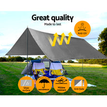 Load image into Gallery viewer, Instahut Tarp Tarpaulin 7.3x9m Canvas Camping Heavy Duty Sun Cover
