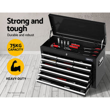 Load image into Gallery viewer, Giantz 10-Drawer Tool Box Chest Cabinet Garage Storage Toolbox Black

