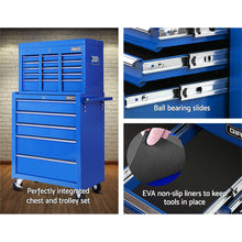 Load image into Gallery viewer, 14 Drawers Toolbox Chest Cabinet Mechanic Trolley Garage Tool Storage Box
