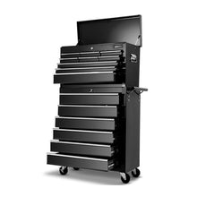 Load image into Gallery viewer, Giantz 15 Drawers Tool Box Chest Trolley Cabinet Garage Storage Boxes Organizer Black
