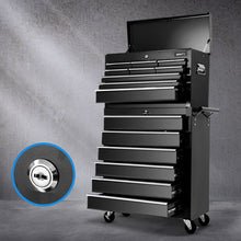 Load image into Gallery viewer, Giantz 15 Drawers Tool Box Chest Trolley Cabinet Garage Storage Boxes Organizer Black
