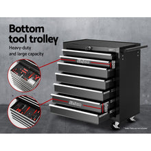 Load image into Gallery viewer, Giantz Tool Chest and Trolley Box Cabinet 16 Drawers Cart Garage Storage Black
