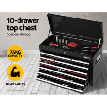 Load image into Gallery viewer, Giantz 17 Drawers Tool Box Trolley Chest Cabinet Cart Garage Mechanic Toolbox Black
