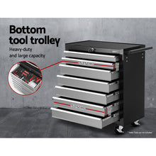 Load image into Gallery viewer, Giantz 17 Drawers Tool Box Trolley Chest Cabinet Cart Garage Mechanic Toolbox Black and Grey
