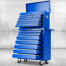 Load image into Gallery viewer, Giantz 17 Drawers Tool Box Trolley Chest Cabinet Cart Garage Mechanic Toolbox Blue
