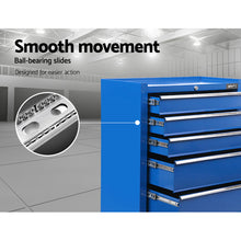 Load image into Gallery viewer, Giantz 5 Drawer Mechanic Tool Box Cabinet Storage Trolley - Blue
