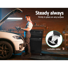 Load image into Gallery viewer, Giantz 7 Drawer Tool Box Cabinet Chest Storage Garage Toolbox Organiser Set Black
