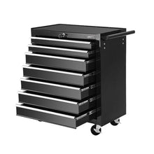Load image into Gallery viewer, Giantz Tool Chest and Trolley Box Cabinet 7 Drawers Cart Garage Storage Black
