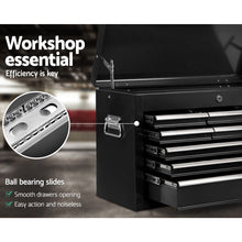 Load image into Gallery viewer, Giantz 9 Drawer Mechanic Tool Box Cabinet Storage - Black
