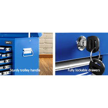 Load image into Gallery viewer, Giantz 9 Drawer Mechanic Tool Box Cabinet Storage - Blue
