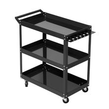 Load image into Gallery viewer, Giantz Tool Cart 3 Tier Parts Steel Trolley Mechanic Storage Organizer Black
