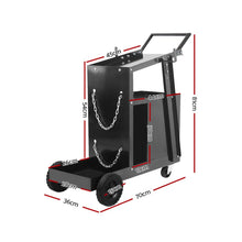 Load image into Gallery viewer, Giantz 4 Drawer Welding Trolley - Black
