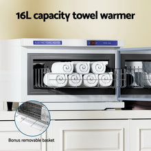 Load image into Gallery viewer, Devanti 16L Towel Warmer UV Sterilizer Heater Cabinet Beauty SPA Salon White
