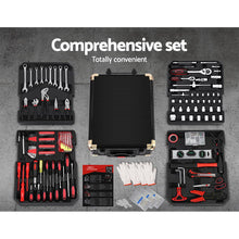 Load image into Gallery viewer, 816pcs Tool Kit Trolley Case Mechanics Box Toolbox Portable DIY Set BK
