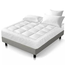 Load image into Gallery viewer, Giselle Double Mattress Topper Bamboo Fibre Pillowtop Protector
