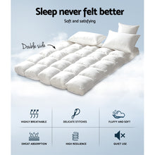 Load image into Gallery viewer, Giselle Double Mattress Topper Bamboo Fibre Pillowtop Protector
